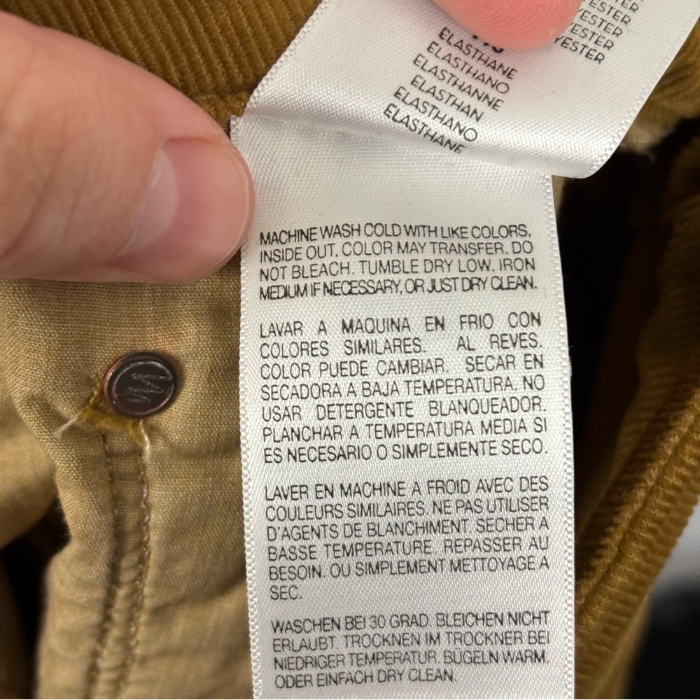 MOTHER High Waisted Looker Ankle Chew Brown Corduroy Pants Size 26 - Picture 12 of 14